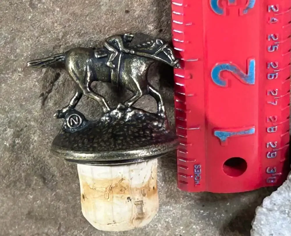 Horse Jockey Equestrian bottle Stopper brass cork